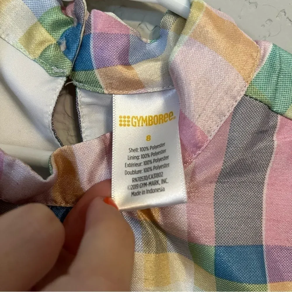 Gymboree Pastel Plaid Sleeveless Cocktail Dress - Picture 5 of 7